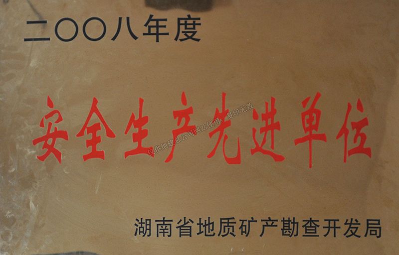 2008年度安全生產(chǎn)先進(jìn)單位