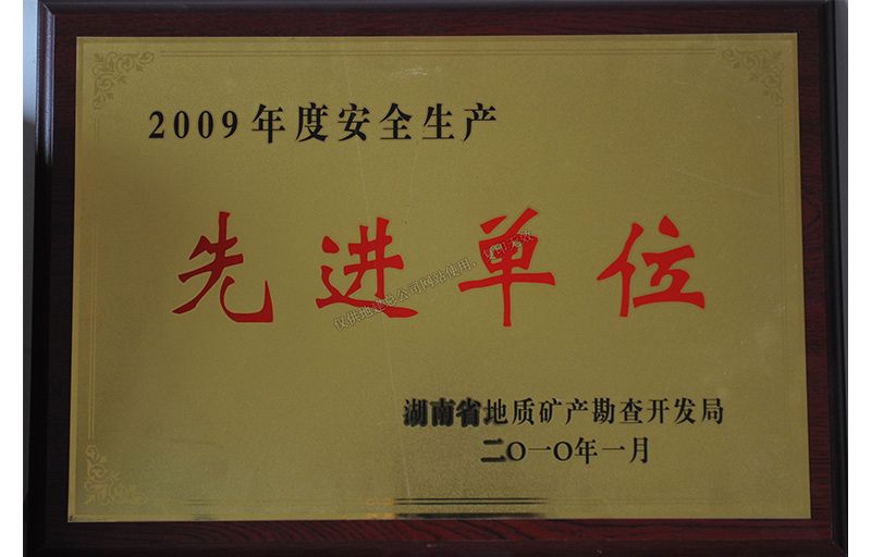 2009年度先進(jìn)單位